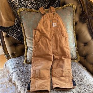 4T toddler tan Carhartt Overalls Durable Cotton Duck- insulated winter Carhartt